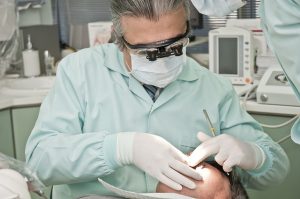 dentist working on patient